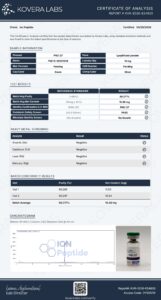PNC-27 - 10mg research peptide certificate of analysis image 1