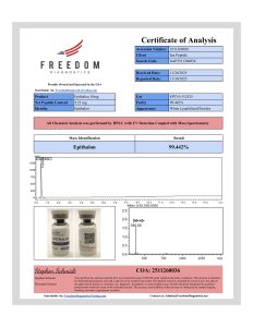 Epithalon research peptide certificate of analysis image 9