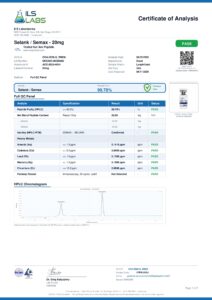 Semax/Selank research peptide certificate of analysis image 2