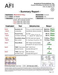 MLT II research peptide certificate of analysis image 6