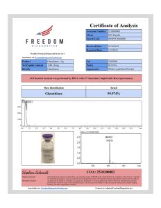 Glutathione research peptide certificate of analysis image 12