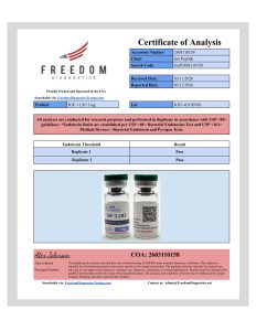 IGF-LR3 - 1mg research peptide certificate of analysis image 1