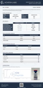GHK-Cu 50mg / KPV - 10mg research peptide certificate of analysis image 7