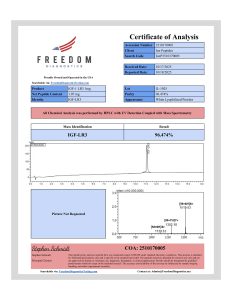 IGF-LR3 - 1mg research peptide certificate of analysis image 8