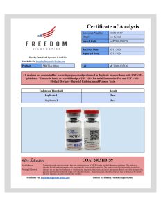 MOTS-c research peptide certificate of analysis image 1