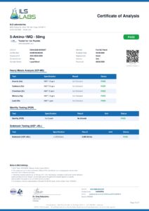 5-Amino-1MQ research peptide certificate of analysis image 3