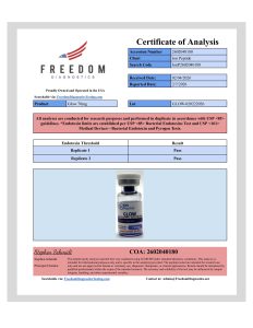 GLOW - 70mg research peptide certificate of analysis image 5