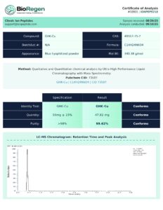 GHK-Cu research peptide certificate of analysis image 17