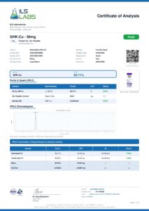GHK-Cu research peptide certificate of analysis image 5