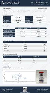 Thymosin Alpha-1 research peptide certificate of analysis image 3