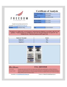 Epithalon research peptide certificate of analysis image 5