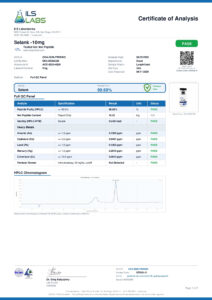 Selank research peptide certificate of analysis image 1