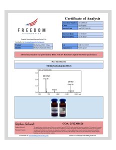 B12 (Methylated) - 10mg research peptide certificate of analysis image 3