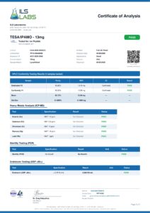 Tesa/Ipamo research peptide certificate of analysis image 4