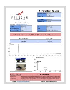Selank research peptide certificate of analysis image 7