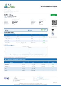 MLT II research peptide certificate of analysis image 3