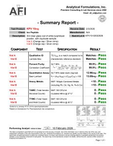 KPV - 10mg research peptide certificate of analysis image 5