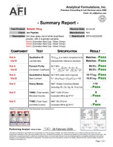 Selank research peptide certificate of analysis image 5