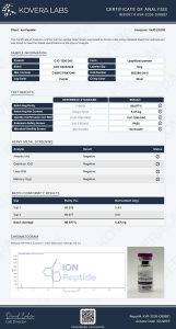 CJC-1295 With Dac - 5mg research peptide certificate of analysis image 3