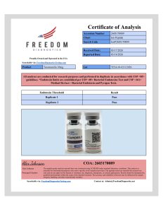 Tesa research peptide certificate of analysis image 8
