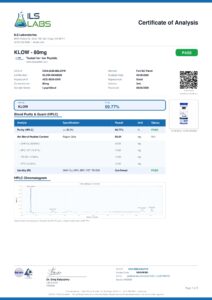 KLOW - 80mg research peptide certificate of analysis image 1