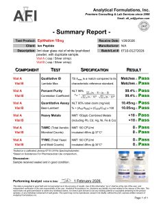 Epithalon research peptide certificate of analysis image 8