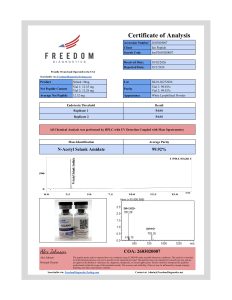 Selank research peptide certificate of analysis image 4