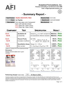 Acetic Acid 0.6% laboratory supply certificate of analysis image 3