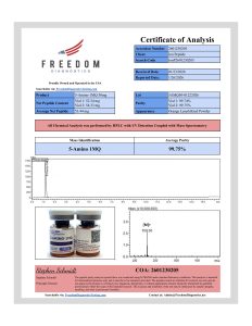 5-Amino-1MQ research peptide certificate of analysis image 9