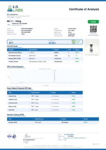 MLT I research peptide certificate of analysis image 3