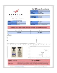 IGF-LR3 - 1mg research peptide certificate of analysis image 7