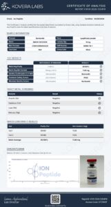 Sermo research peptide certificate of analysis image 1