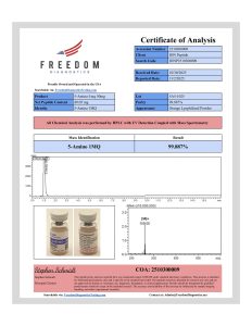5-Amino-1MQ research peptide certificate of analysis image 13