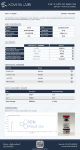 Selank research peptide certificate of analysis image 3