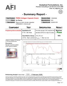 PDRN Collagen Complex research formulation certificate of analysis image 1