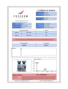 TB-500 research peptide certificate of analysis image 10
