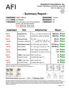 NAD+ research peptide certificate of analysis image 8