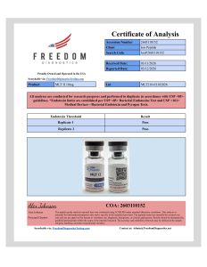 MLT II research peptide certificate of analysis image 1